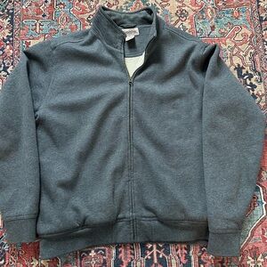 L.L. Bean Katahdin Iron Works Fleece Lined Full-Zip Sweatshirt Size M Gray